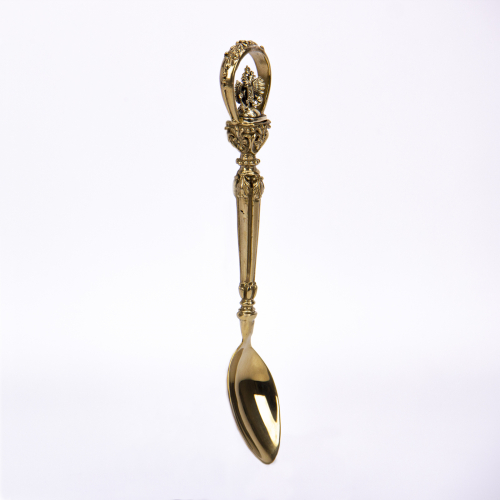 Набор для руководителя "Державный"(блокнот в кожаной обложке,подстаканник точное литье,стакан,ложка,кожаный футляр,накладки и ножки из латуни) 400х280х210 мм. фото 9